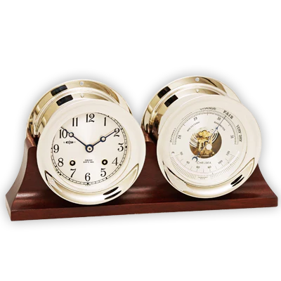History of Chelsea Ship's Bell Clock and Barometer Set