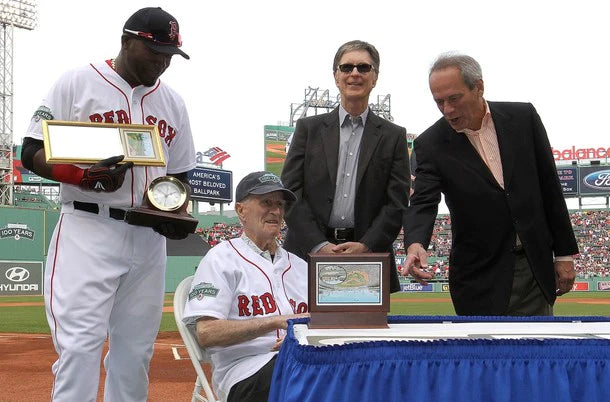 Johnny Pesky is honored with Chelsea Clock