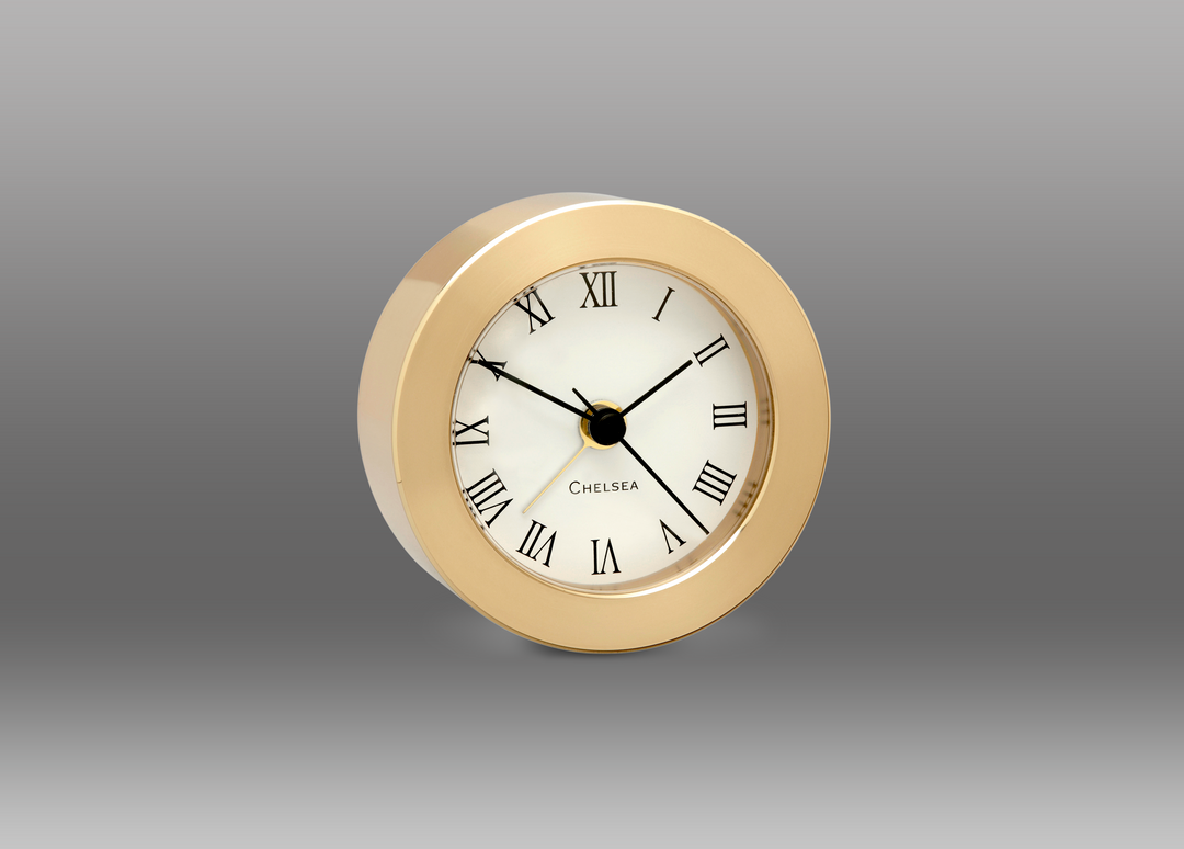 Seconds Store: Round Desk Alarm Clock in Brass