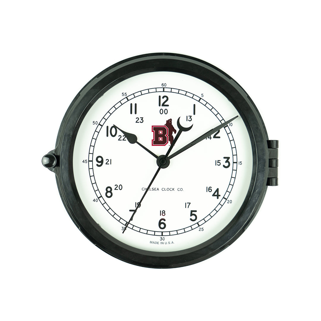 Naval Deck Clock - Brown University Bear Red
