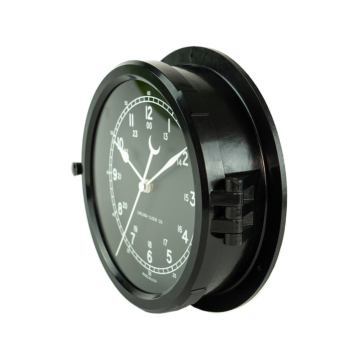 Naval Deck Clock - 8.5" Black Dial