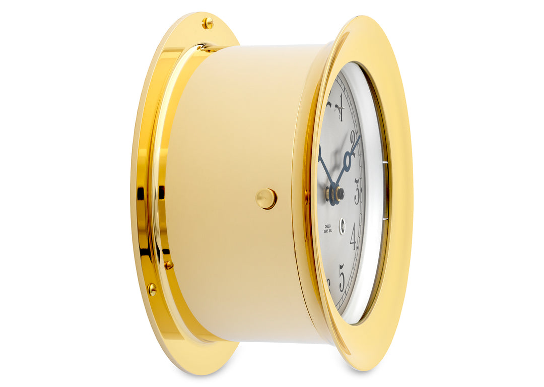 4 1/2" Ship's Bell Clock in Brass