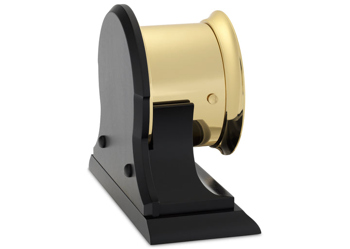 4.5" Ship's Bell Clock on Black Traditional Base