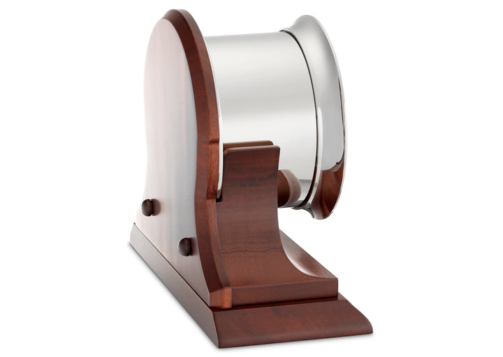 4 1/2" Ships's Bell Barometer in Nickel on Traditional Base