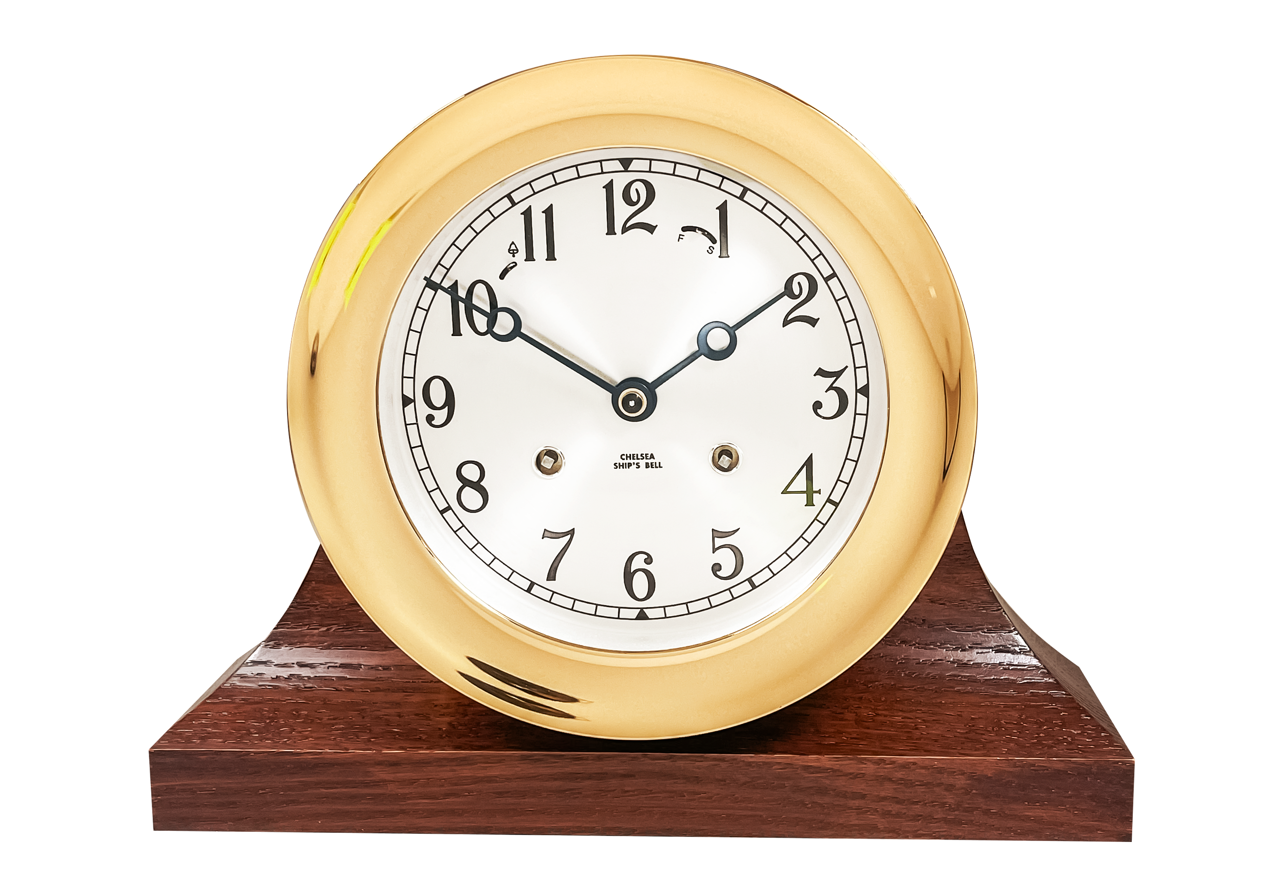 Ship's Bell 6-inch Brass Clock with Contemporary Base – Chelsea Clock Ship's Bell 6-inch Brass Clock with Contemporary Base – Chelsea Clock