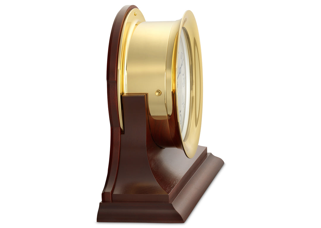 8 1/2" Ship's Bell Clock, Traditional Base