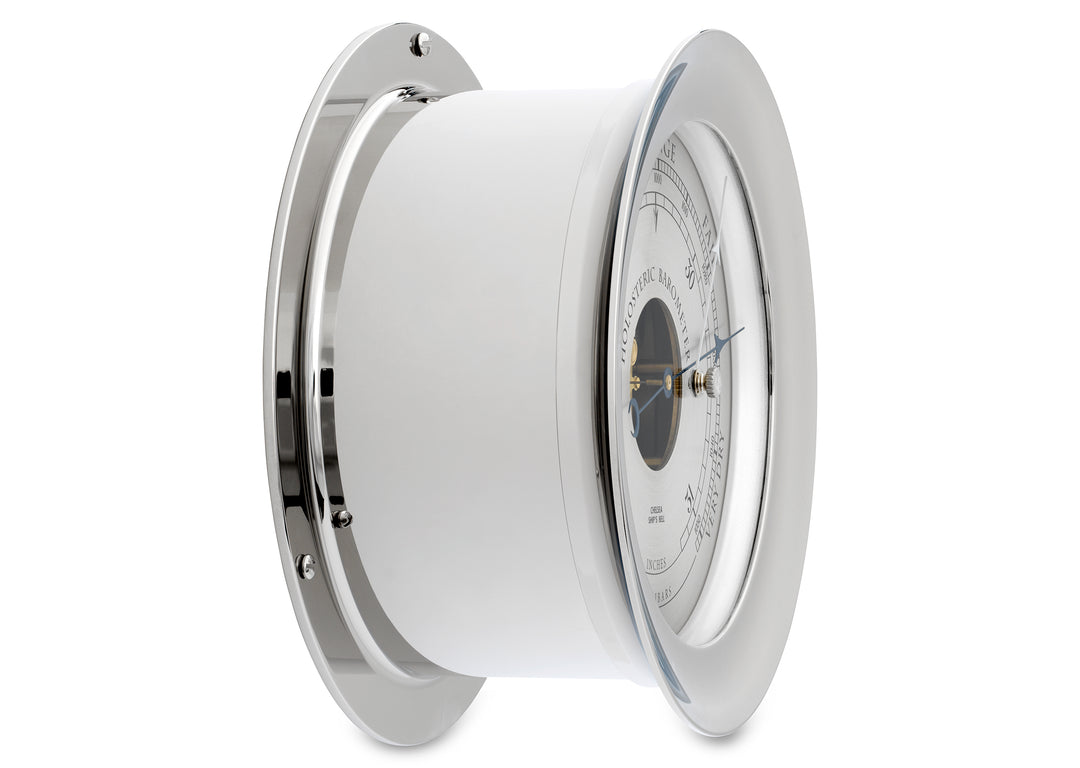 6" Ship's Bell Barometer in Nickel