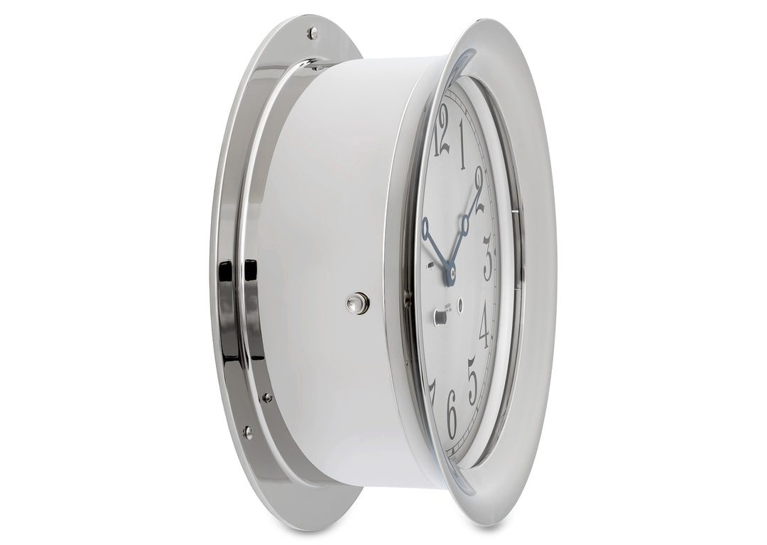 8 1/2" Ship's Bell Clock in Nickel