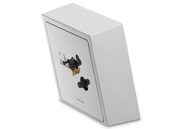 Square Desk Alarm Clock in Nickel