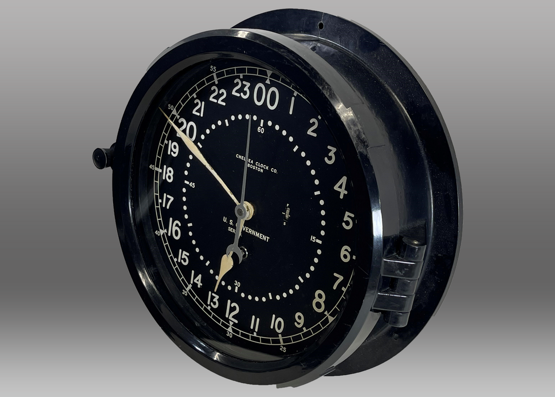 8.5" Marine Mechanical 24 Hour Clock, 1959