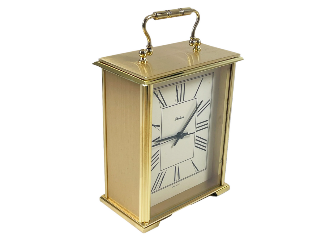 Chrononquartz Carriage Clock in Brass