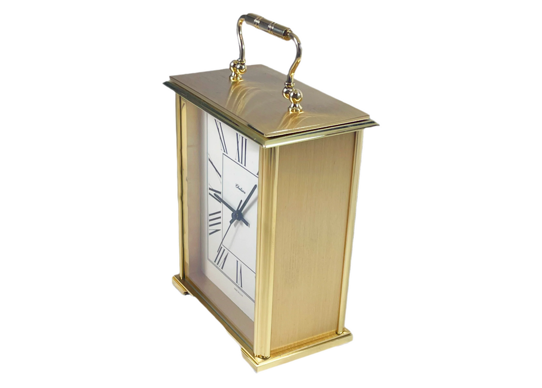 Chrononquartz Carriage Clock in Brass