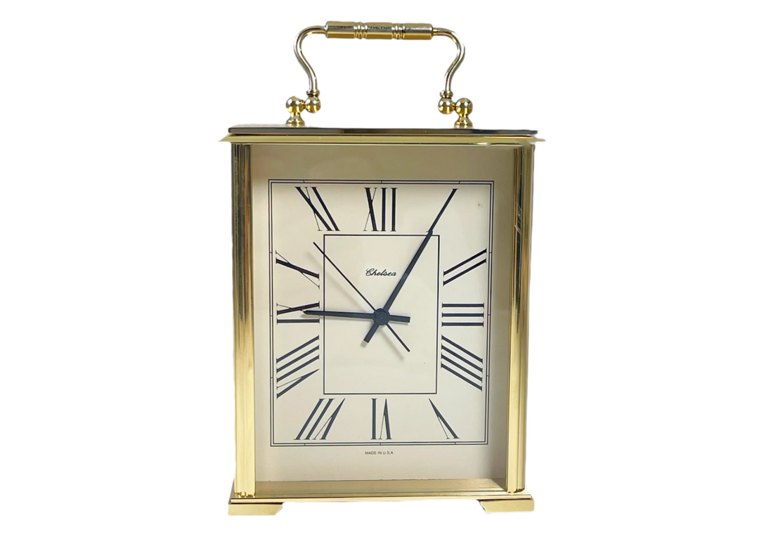 Chrononquartz Carriage Clock in Brass