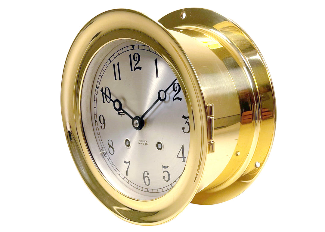 6" Ships Bell 4L Brass Hinge Clock