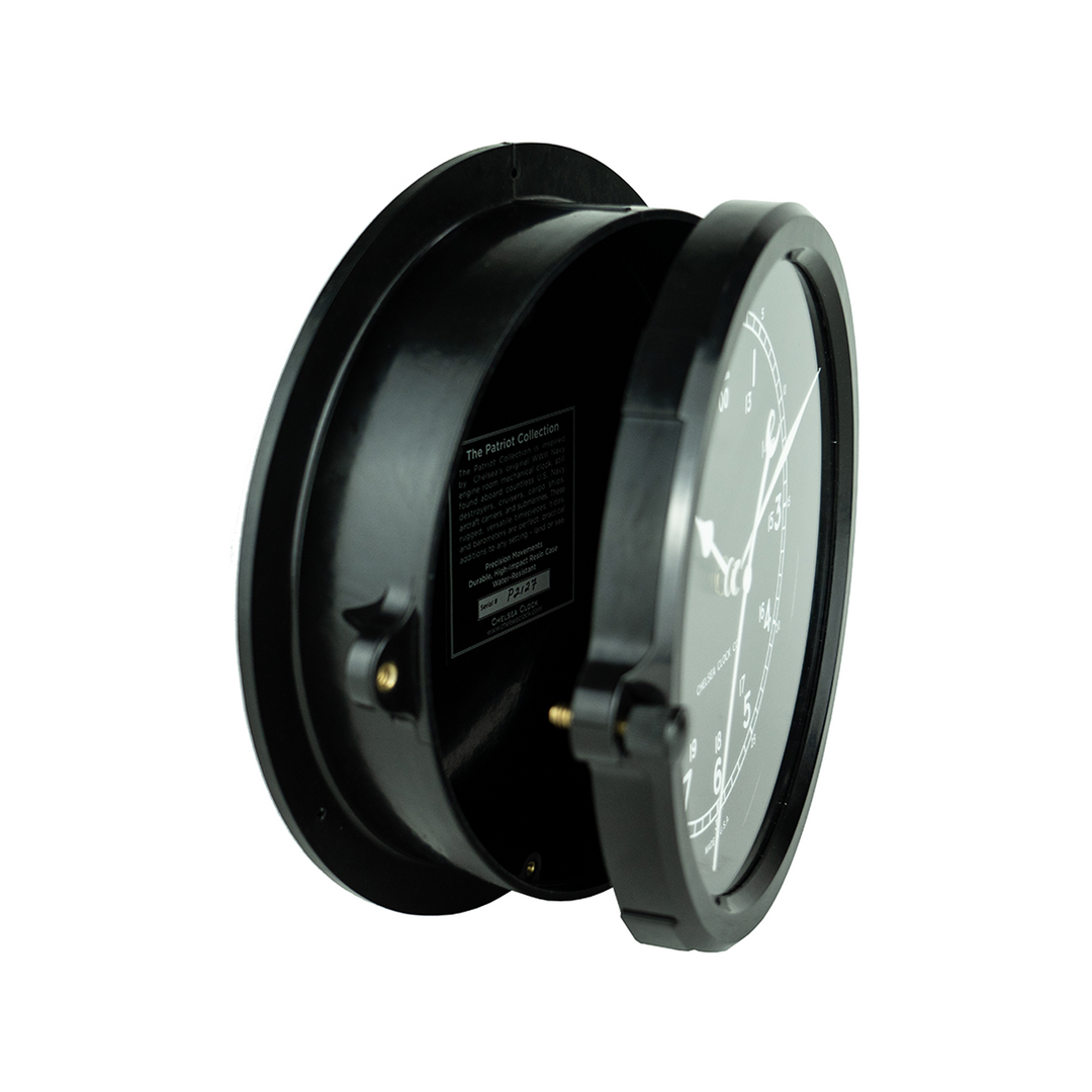 Naval Deck Clock - 8.5" Black Dial