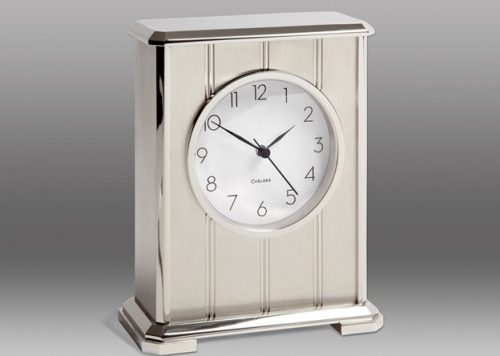 Embassy Clock in Nickel