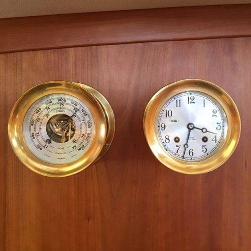 Office Clock and Barometer Set