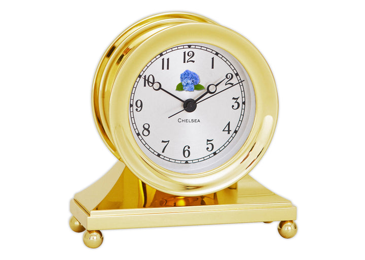 Mother's Day Constitution Clock - Blue Hydrangea Outline