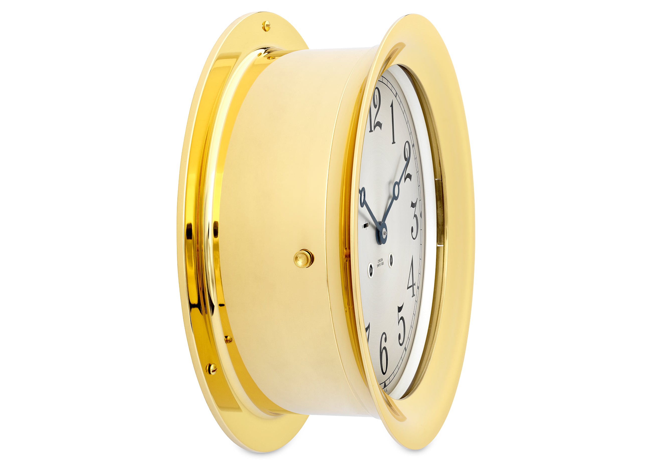 置時計　CHELSEA SHIP’S BELL Six-In. Ship's Bell Clock in Nickel on Contemporary Base