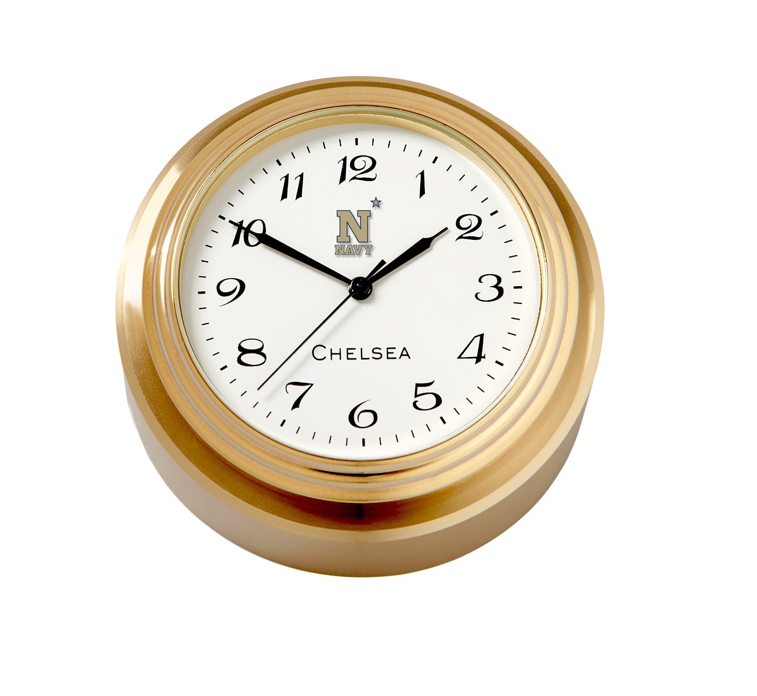 CHELSEA CLOCK U.S. NAVY 置時計 Paperweight - U.S. Naval Academy Gold Navy – Chelsea Clock