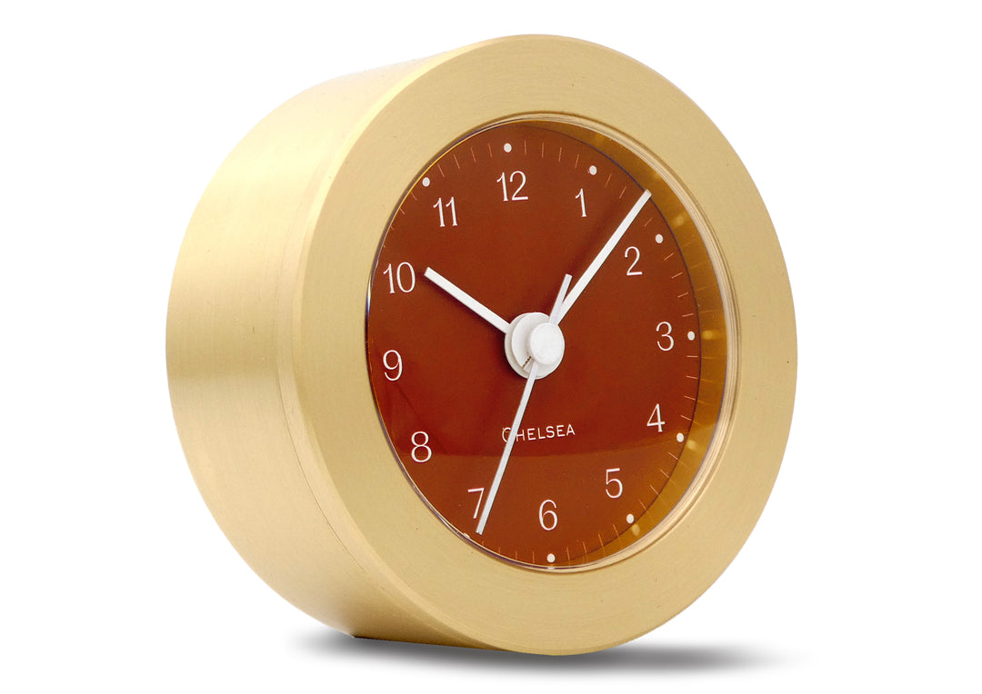 Duxbury Desk Clock, Brass