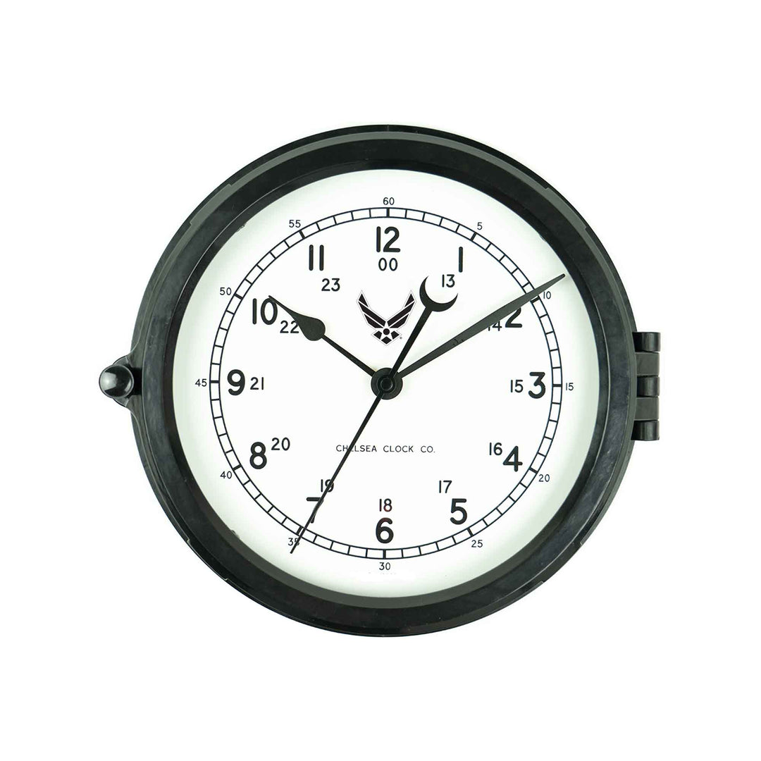 Naval Deck Clock Air Force Black Logo