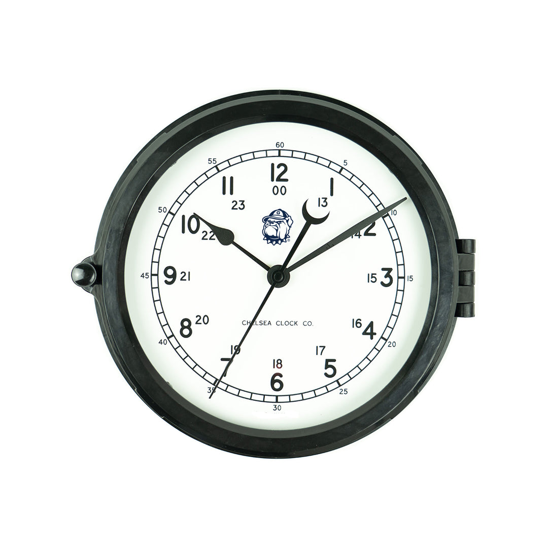 Naval Deck Clock - Georgetown University Blue Bulldog Logo