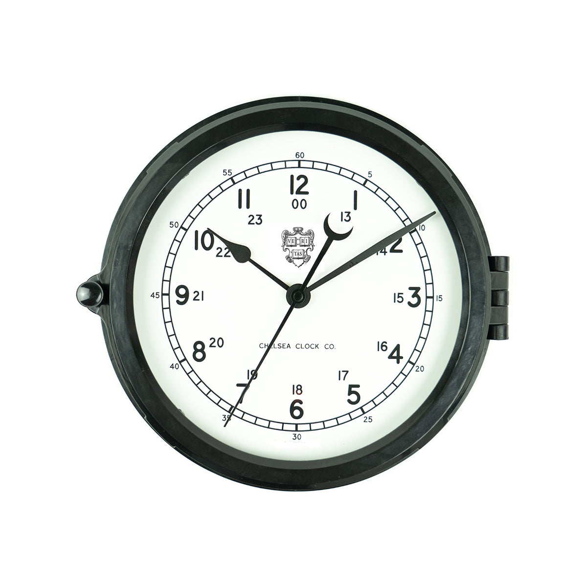 Naval Deck Clock | Harvard University | BW Shield Logo | Chelsea Clock