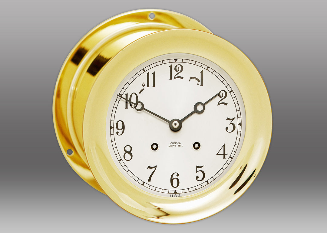 6 Ship's Bell Clock in Brass