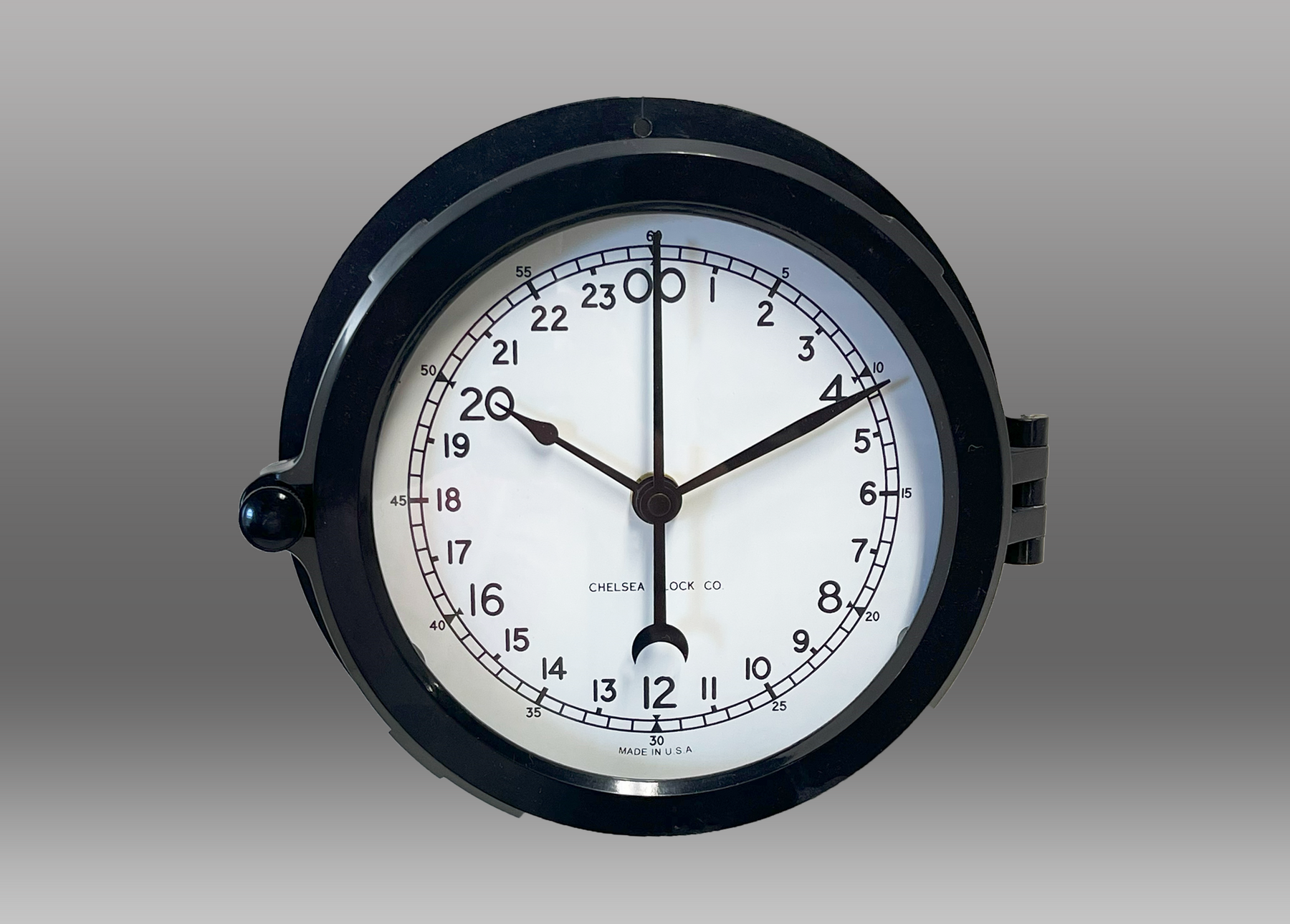 Patriot 6" White 24Hour Dial Clock Chelsea Clock
