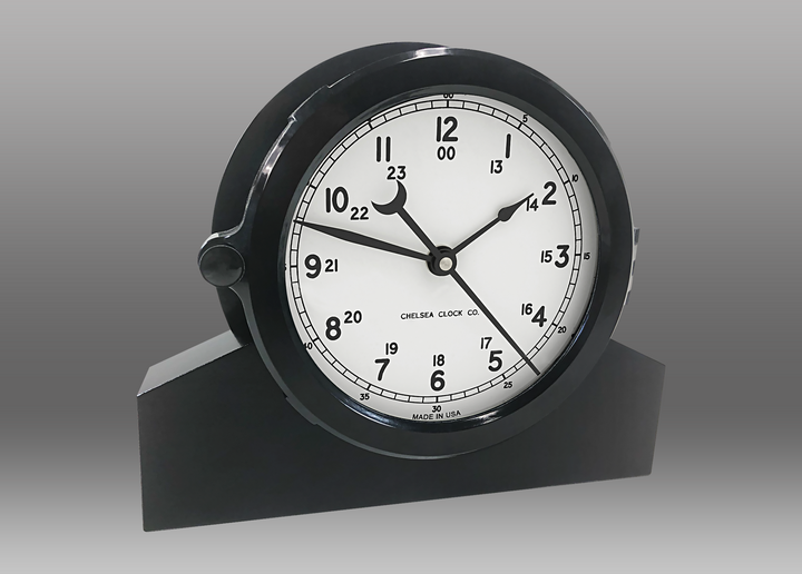 Patriot Deck Clock and Base - 6" White Dial