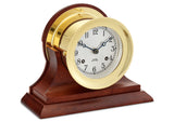 4 1/2" Ship's Bell Clock,  Traditional Base