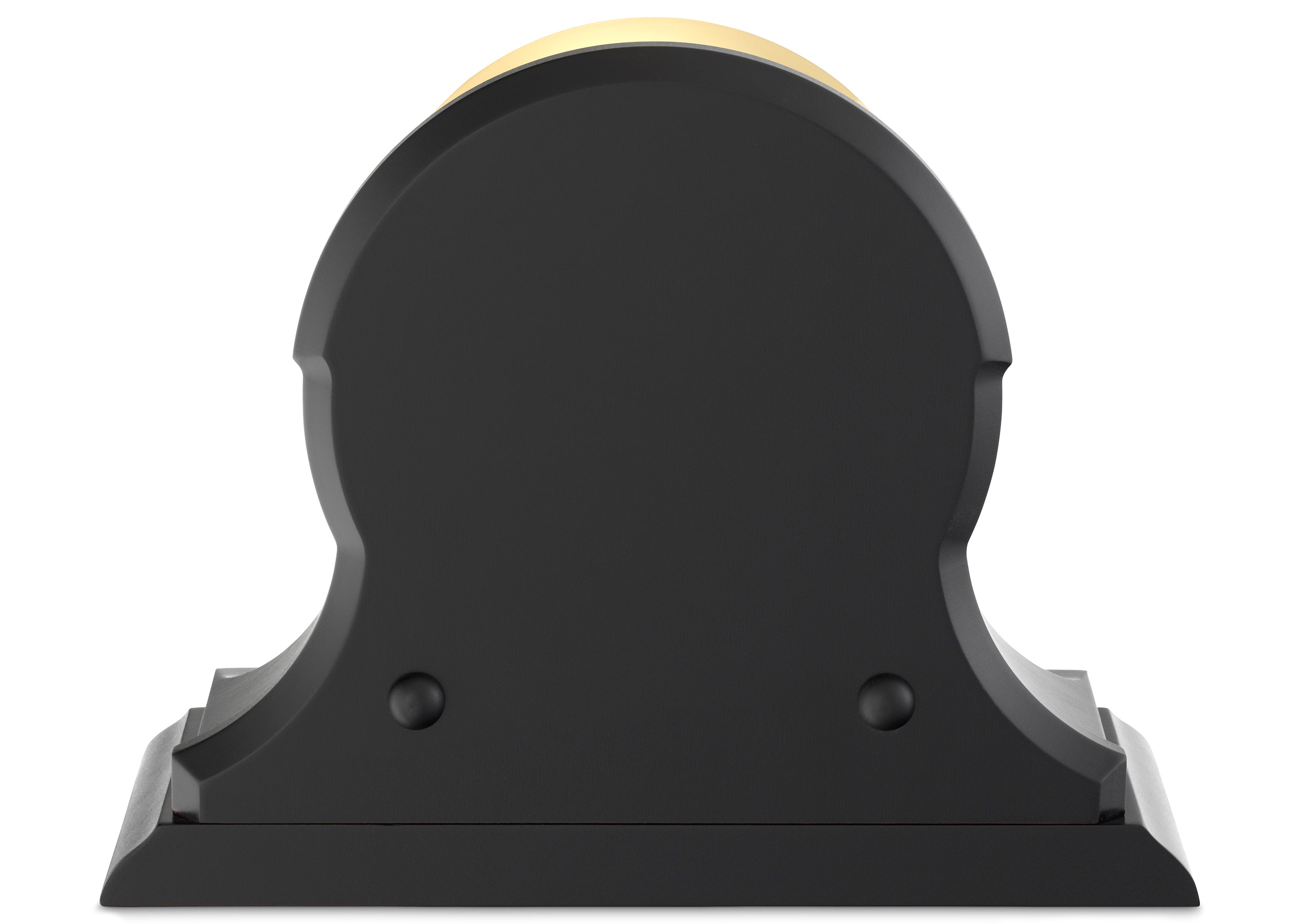 4.5-Inch Ship's Bell Clock on Black Traditional Base