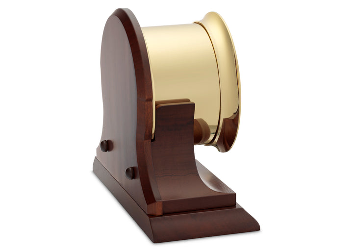 4 1/2" Ship's Bell Barometer in Brass on Traditional Base
