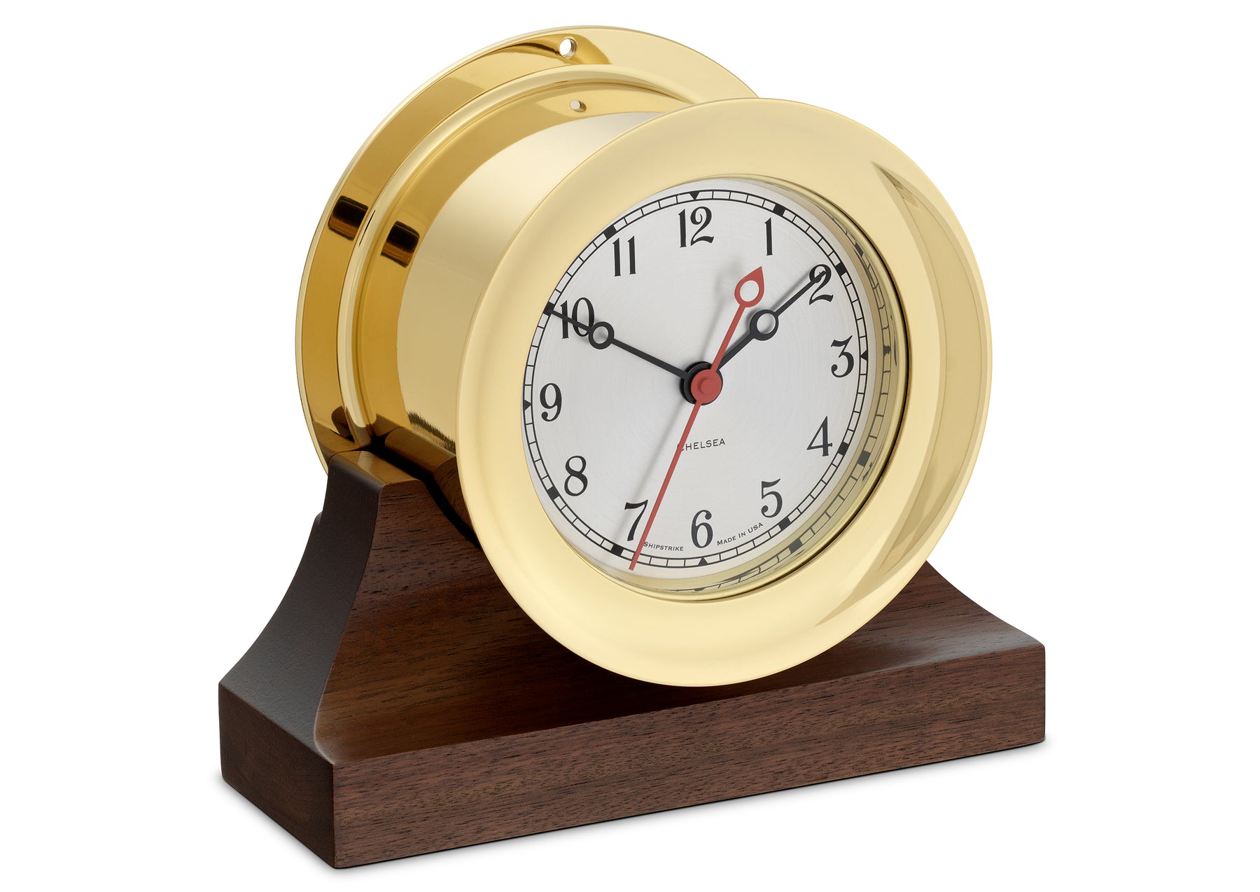 4.5-Inch Shipstrike Desk Clock on Contemporary Base