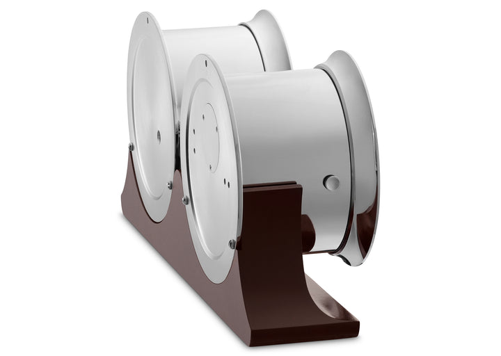 4 1/2" Ship's Bell Clock & Barometer in Nickel on Double Base