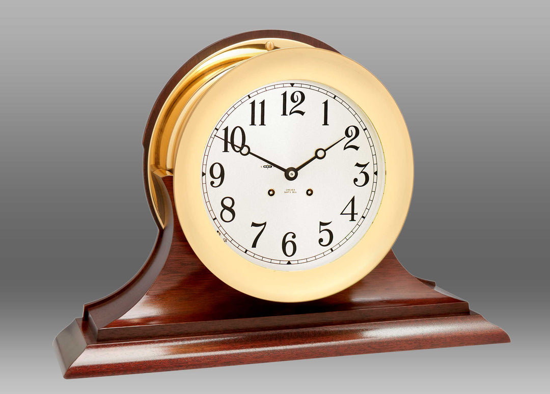 8.5 Ship's Bell Clock Traditional Base - Chelsea Clock