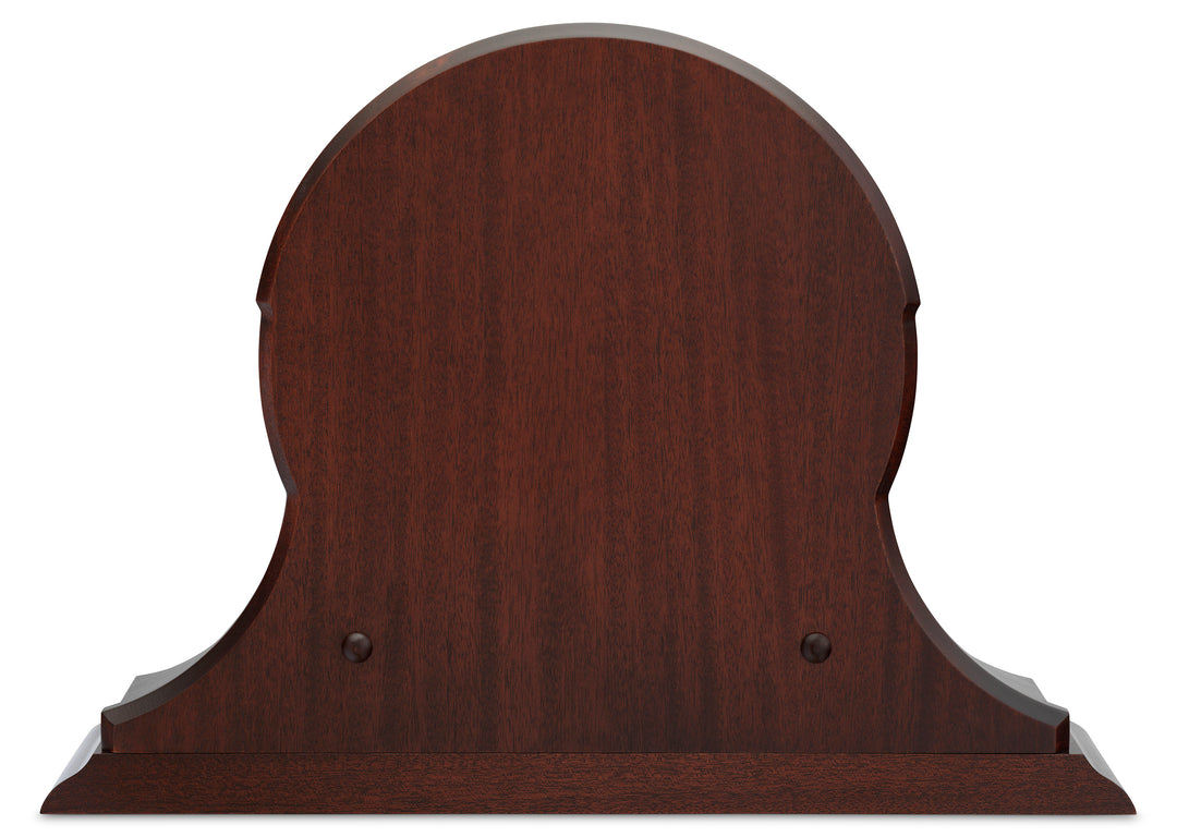 8 1/2" Ship's Bell Clock in Nickel on Traditional Base