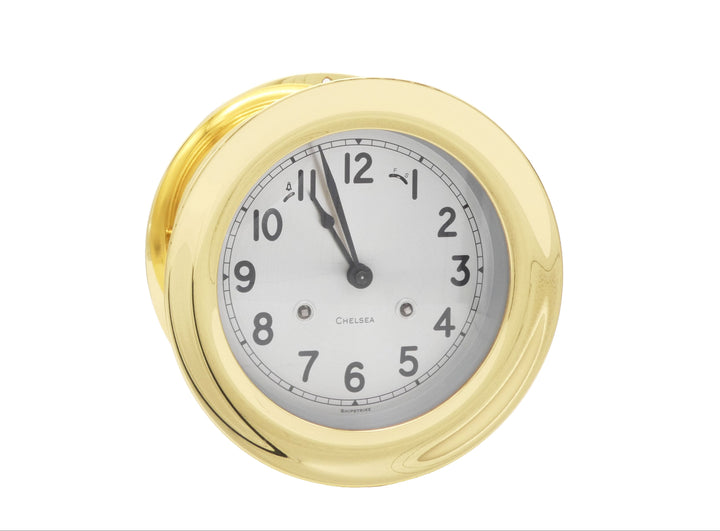 6" Shipstrike Clock in Brass