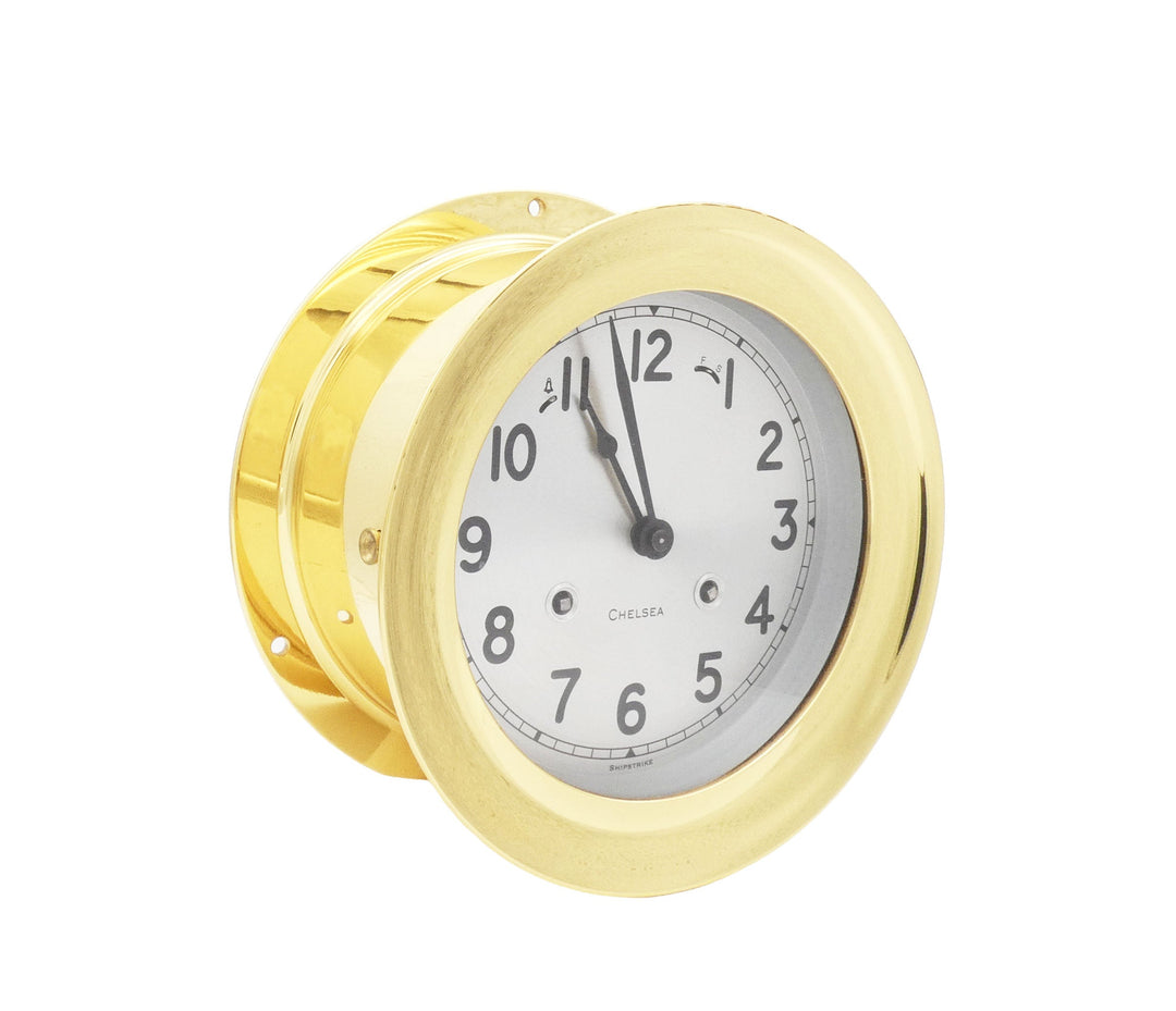 6" Shipstrike Clock in Brass