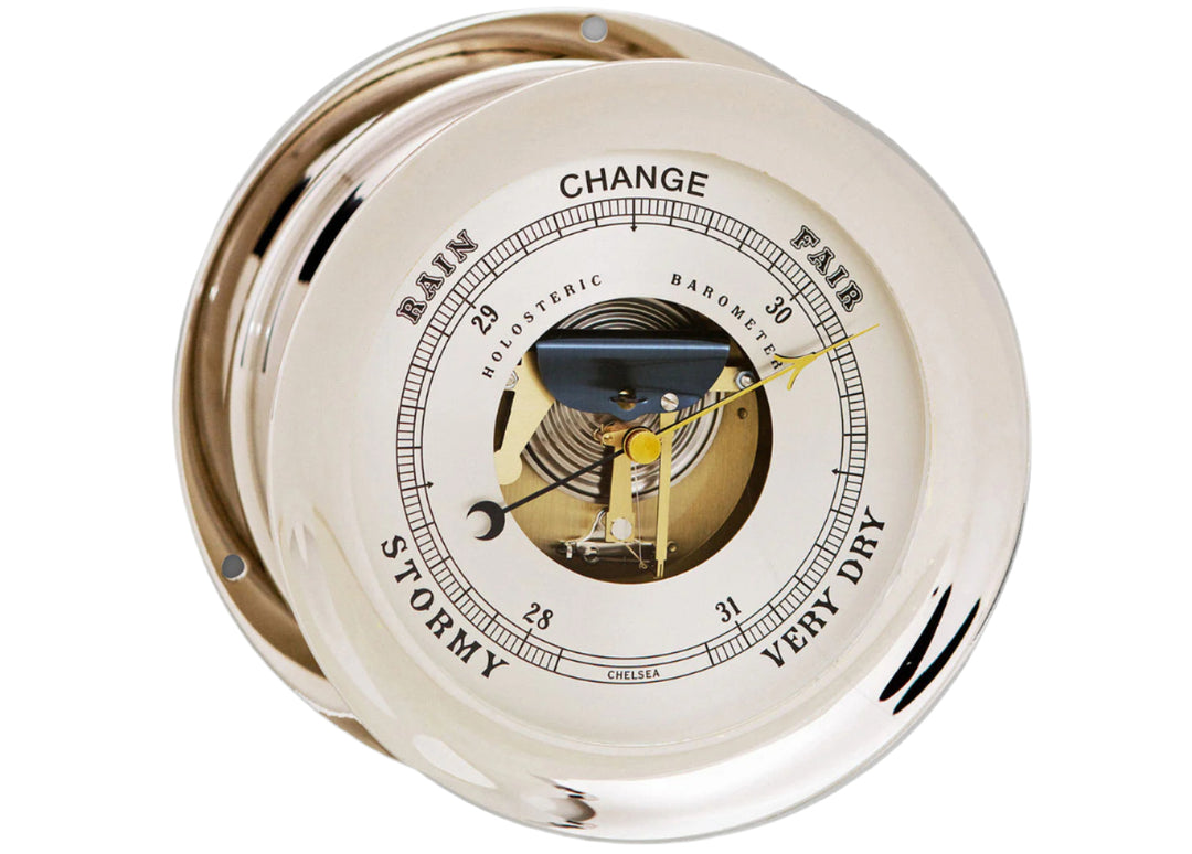 8 1/2" Ship's Bell Barometer in Nickel