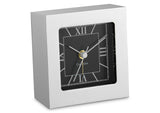Square Desk Alarm Clock in Nickel