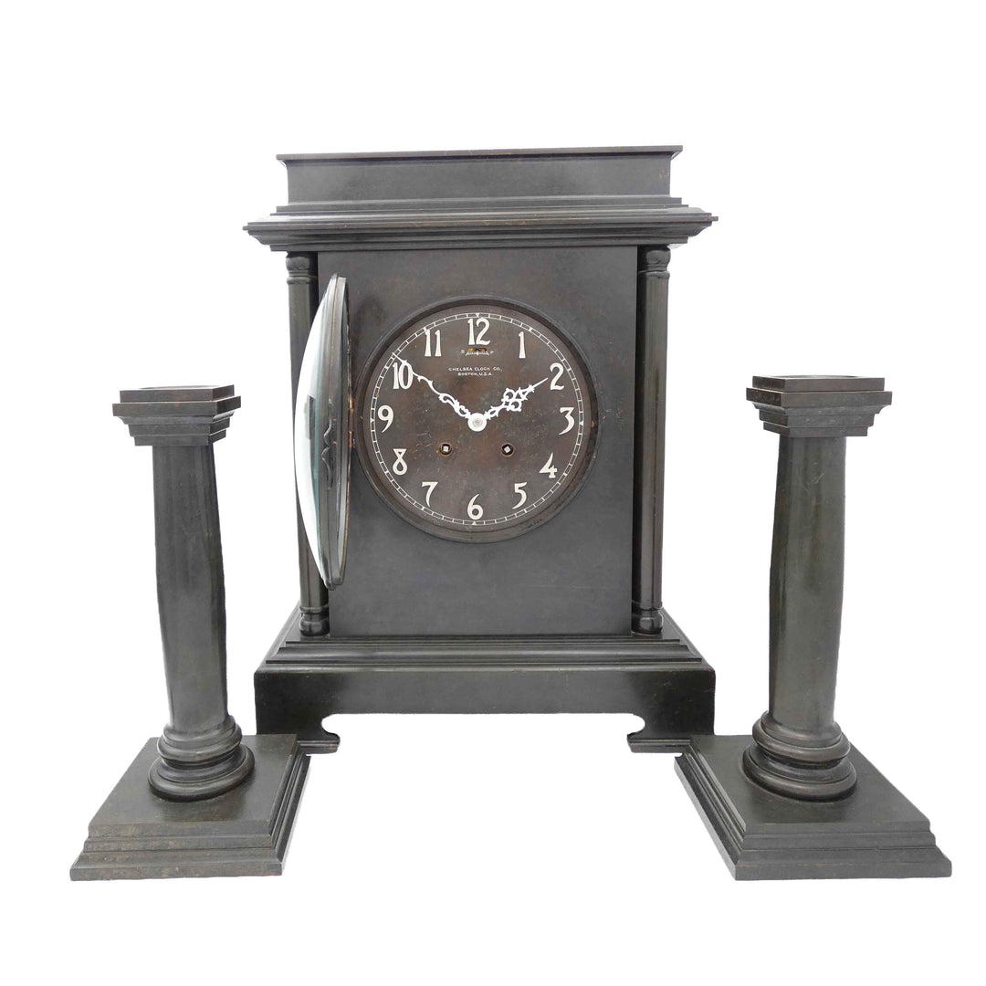 Antique Empire Clock and Candlesticks Set