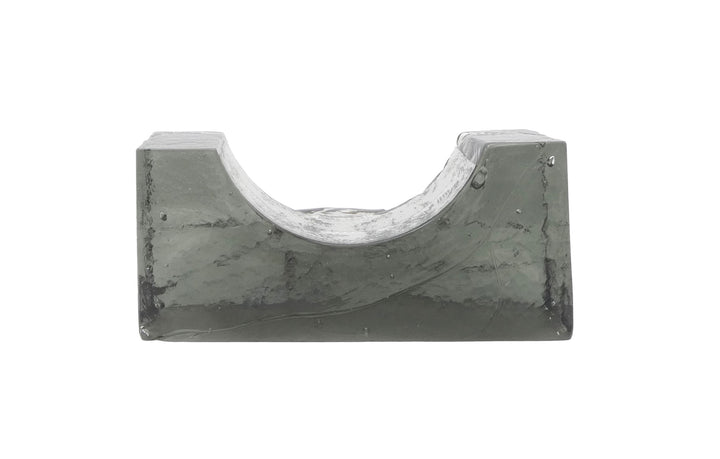 4 1/2" Sea Glass Base in Gray