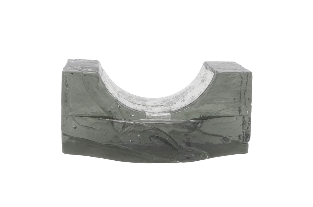 4 1/2" Sea Glass Base in Gray