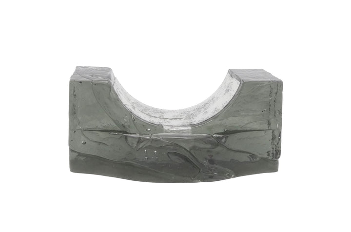 4 1/2" Sea Glass Base in Gray