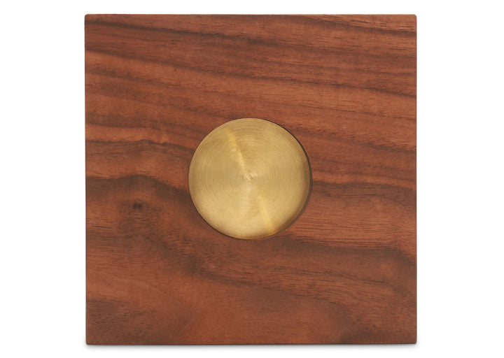 Columbia Medallion Clock with Walnut Base