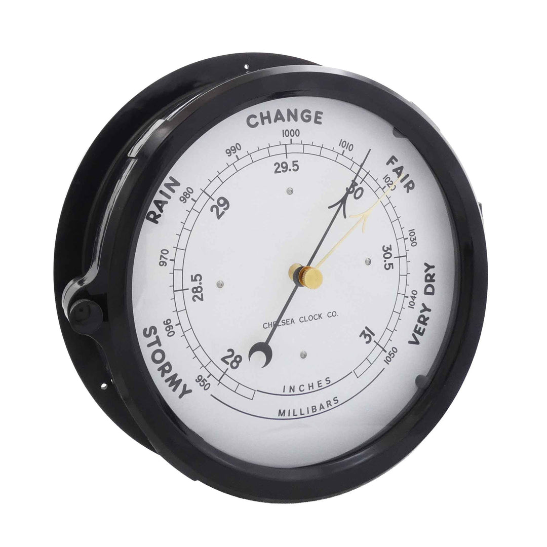 Naval Deck Barometer White Dial