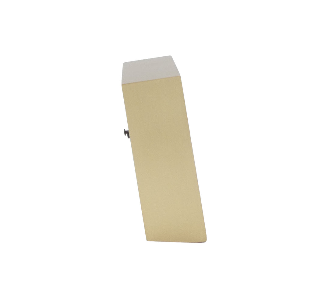 Square Desk Alarm Clock in Brass with Glow-in-the-Dark Hands