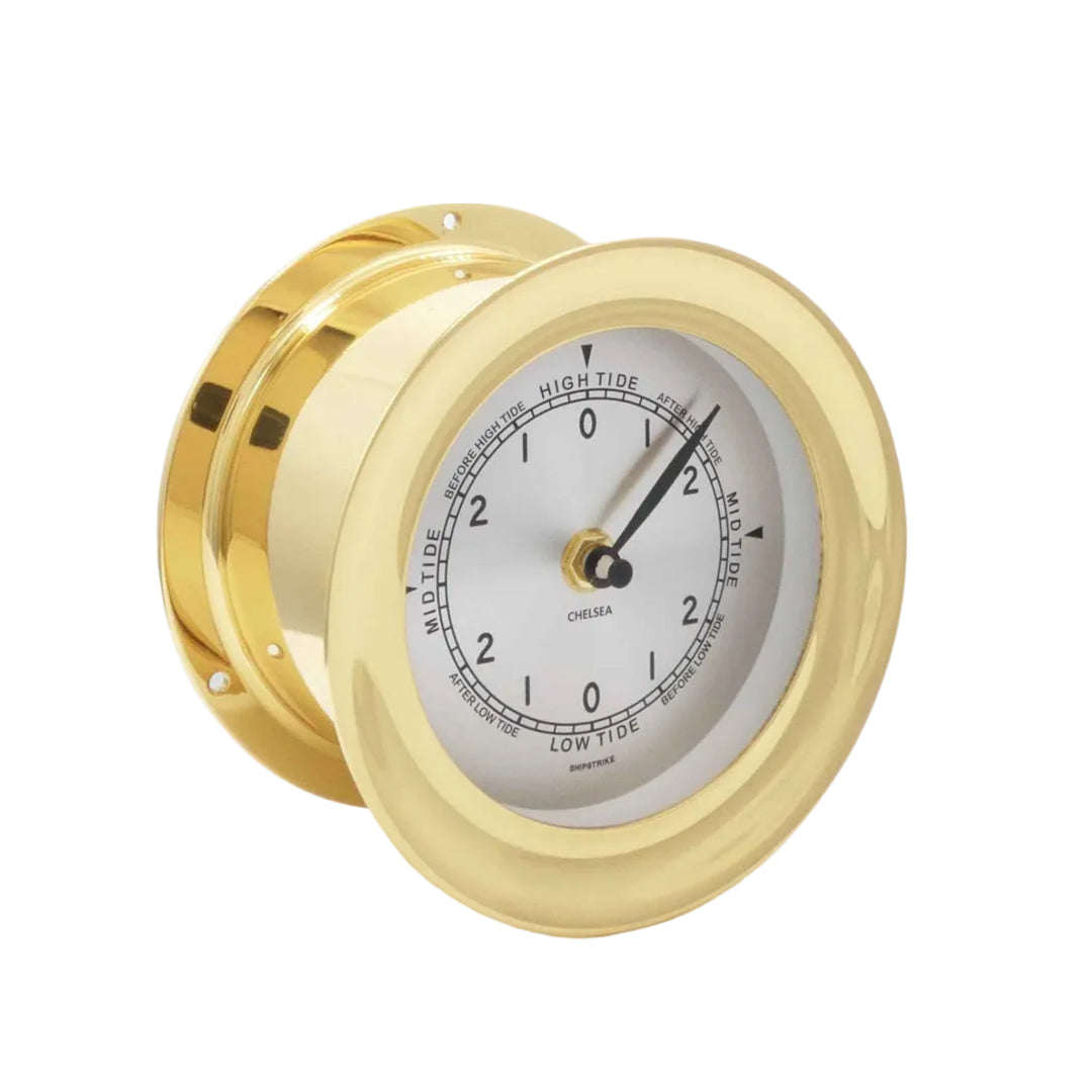 Shipstrike Tide Instrument 4.5 Inch in Brass Side View